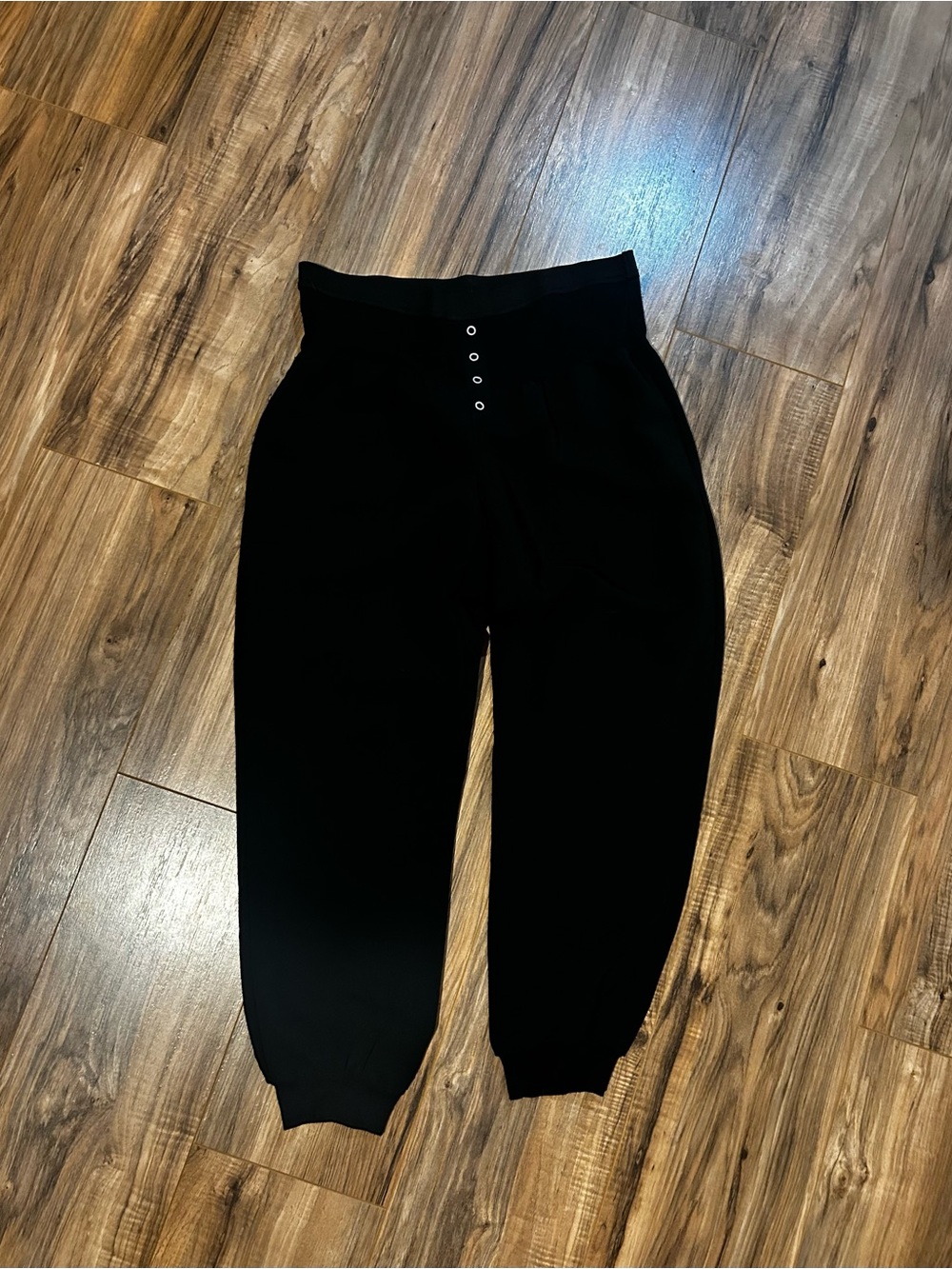 RACHEL Rachel Roy Black Pants with Snap Front